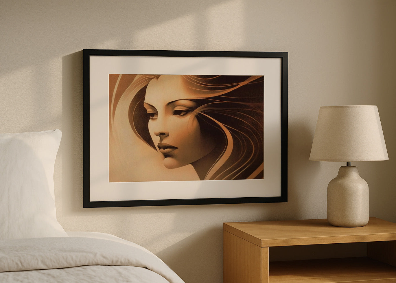 Cuadro La mujer del cabello café