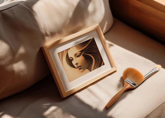 Cuadro La mujer del cabello café