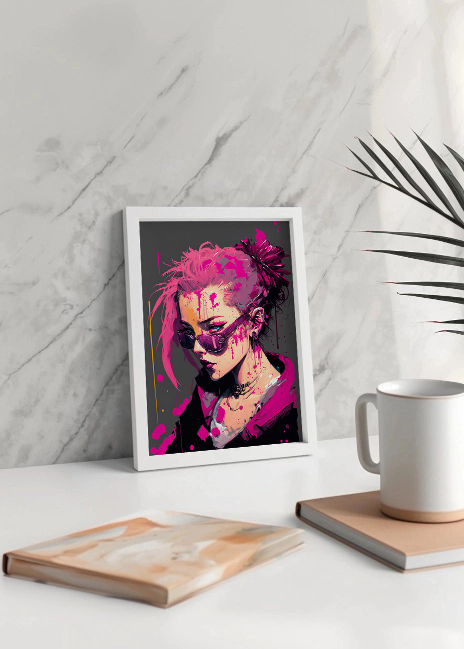 Cuadro Mujer cyberpunk