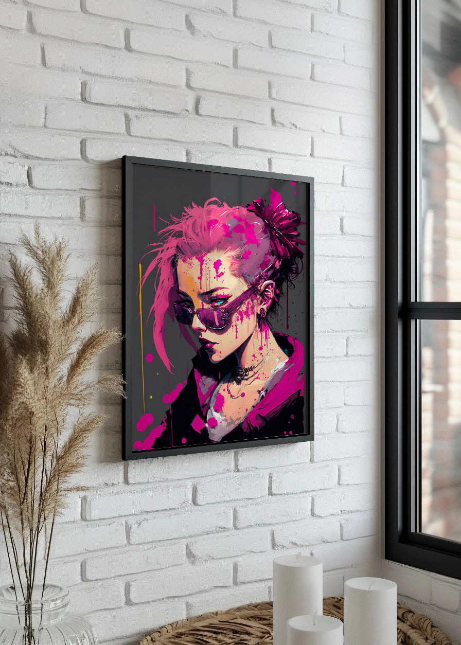 Cuadro Mujer cyberpunk