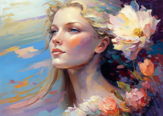 Cuadro Mujer rubia belleza nórdica