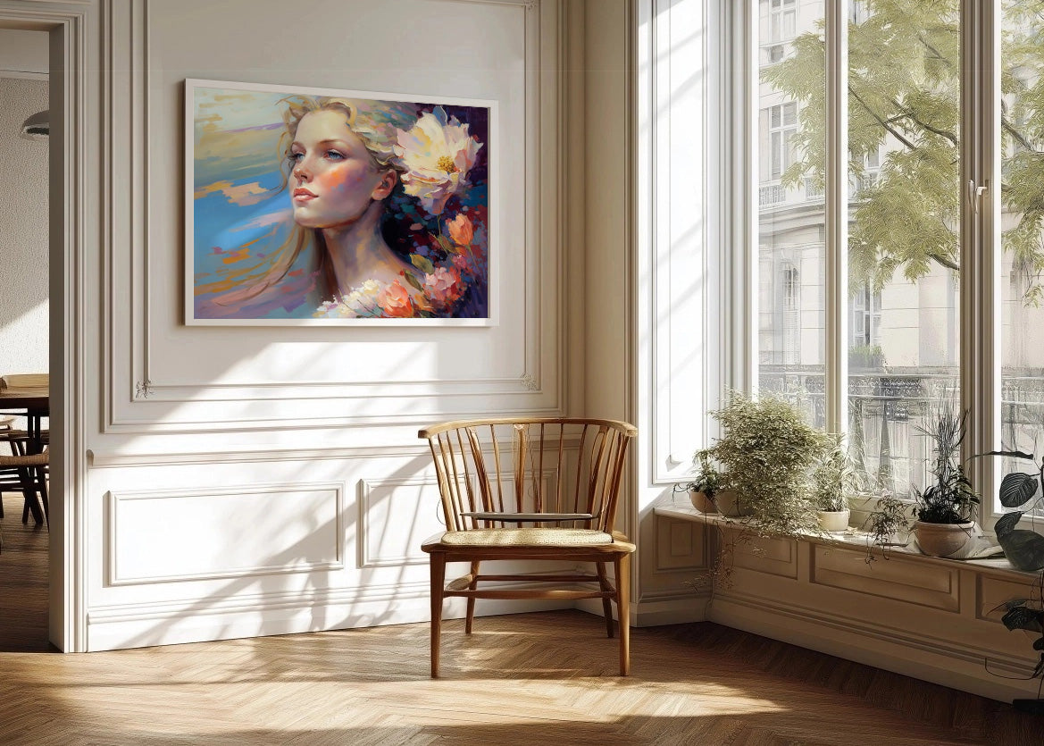 Cuadro Mujer rubia belleza nórdica