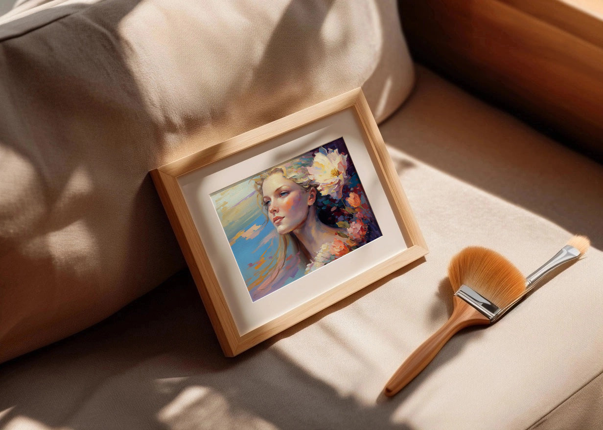 Cuadro Mujer rubia belleza nórdica