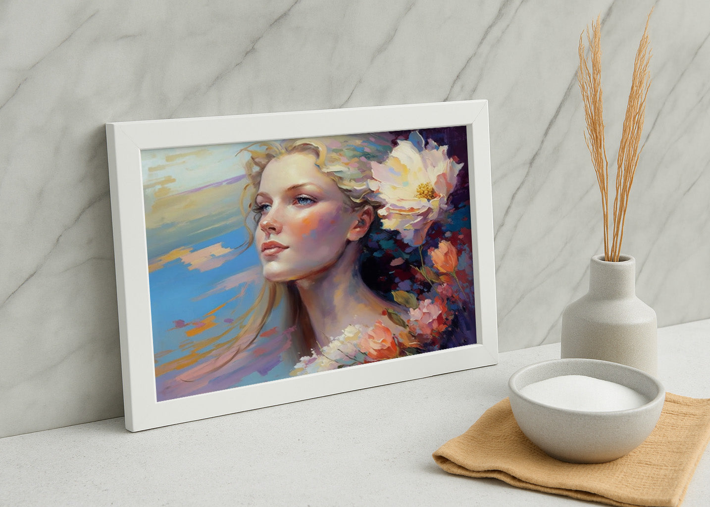 Cuadro Mujer rubia belleza nórdica