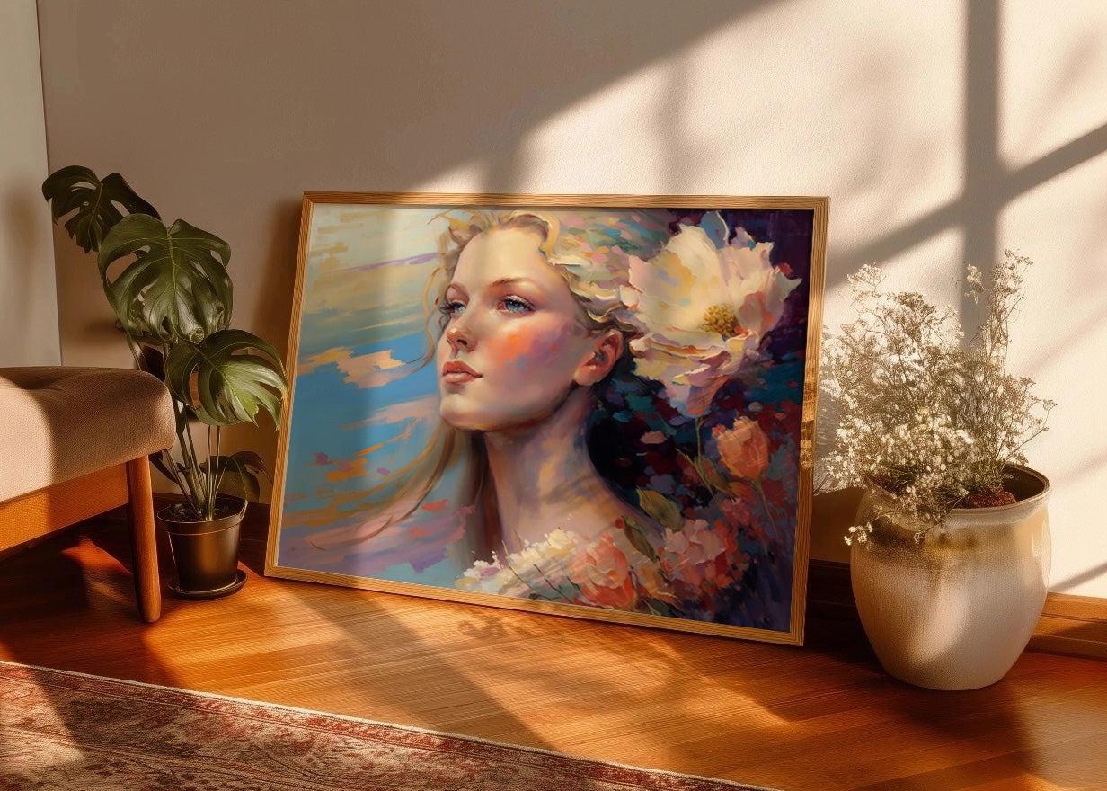 Cuadro Mujer rubia belleza nórdica