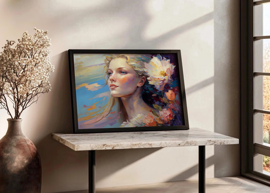 Cuadro Mujer rubia belleza nórdica