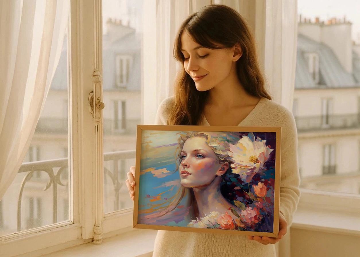 Cuadro Mujer rubia belleza nórdica