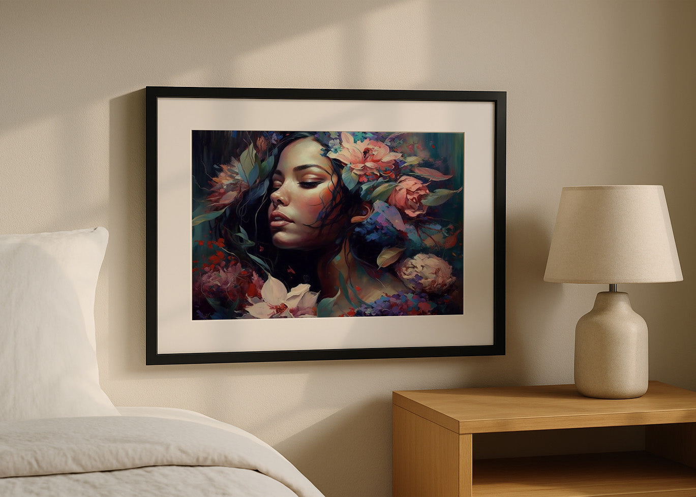 Cuadro Belleza femenina llena de flores