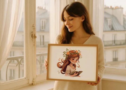 Cuadro Niña guapa leyendo
