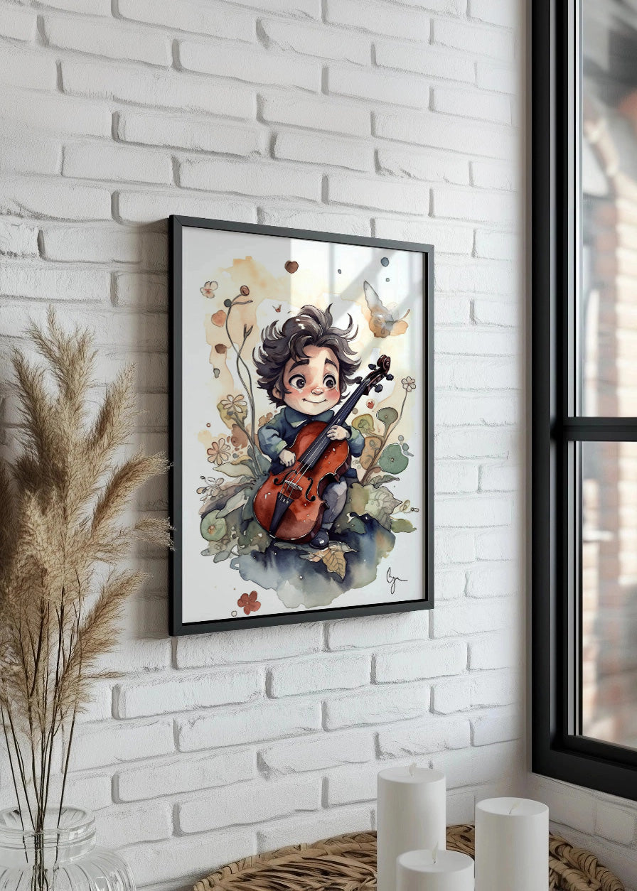 Cuadro Niño tocando la guitarra