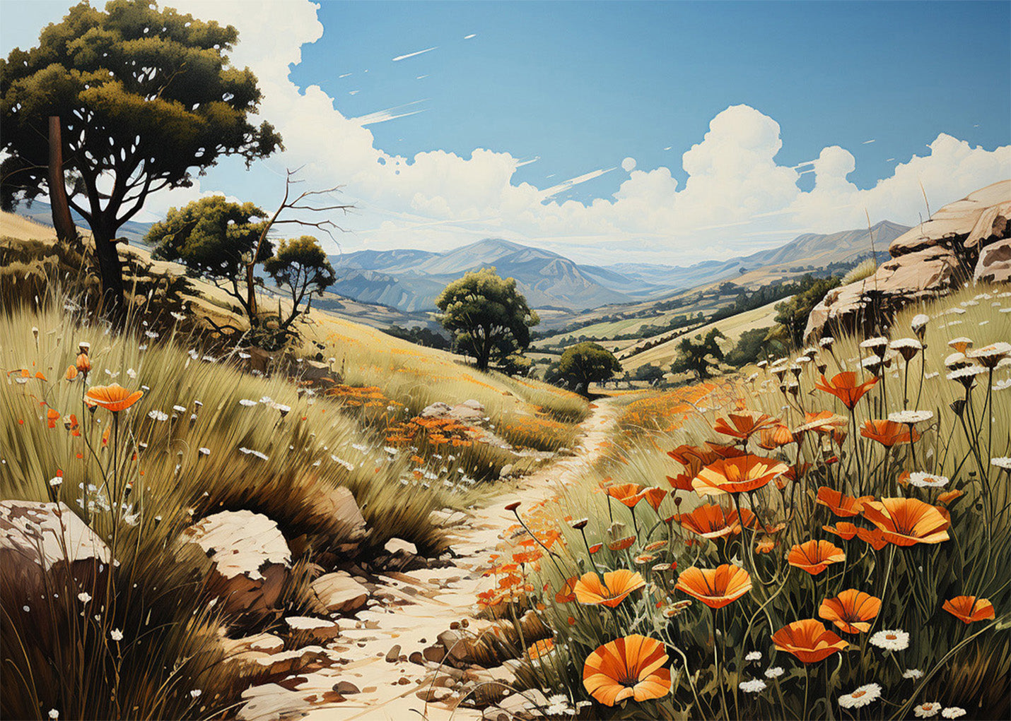 Cuadro Paisaje florecido