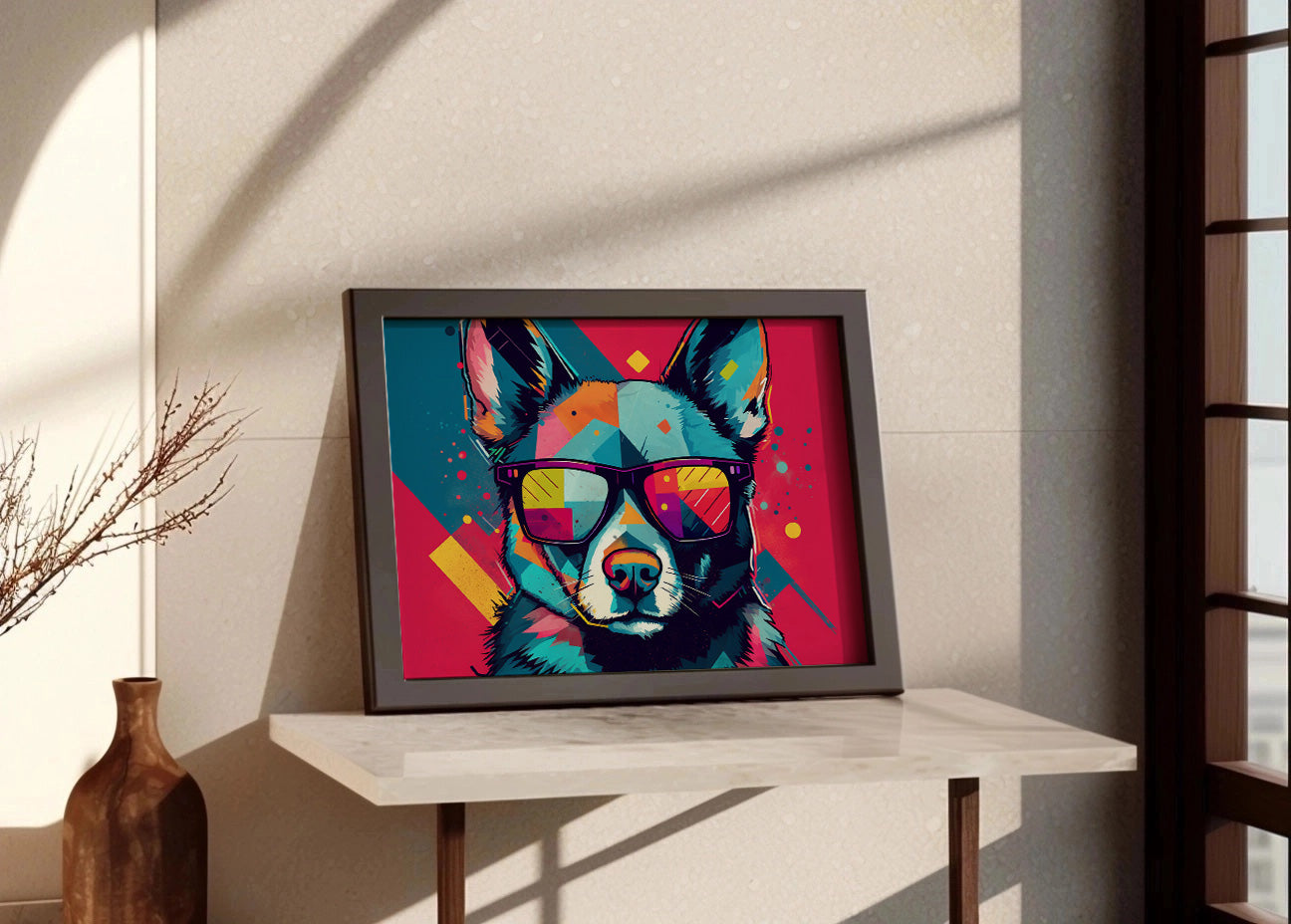 Cuadro Perro con flow aesthetic