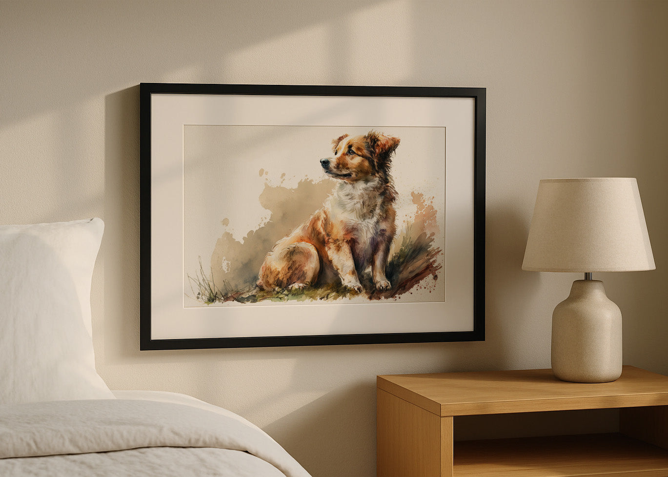 Cuadro Dibujo de perro estilo acuarela