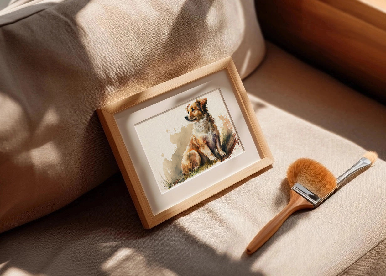 Cuadro Dibujo de perro estilo acuarela