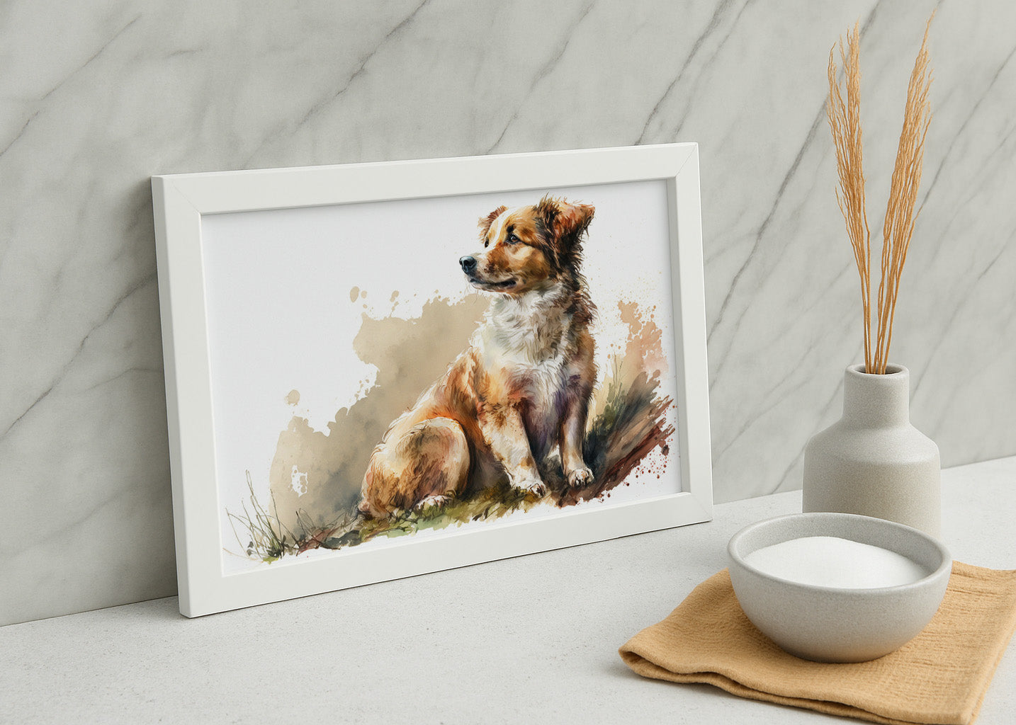 Cuadro Dibujo de perro estilo acuarela