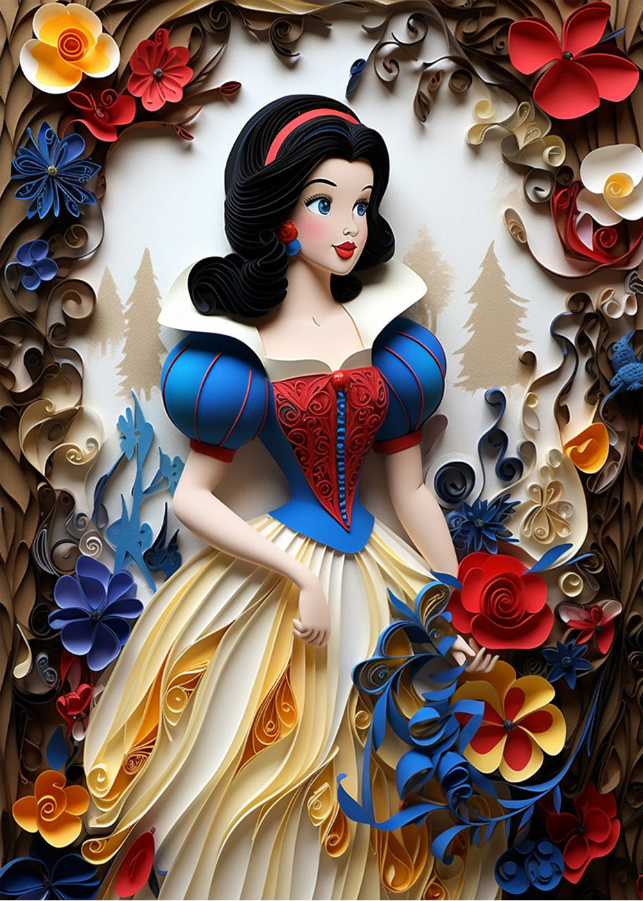 Cuadro Princesa vestida de Blancanieves