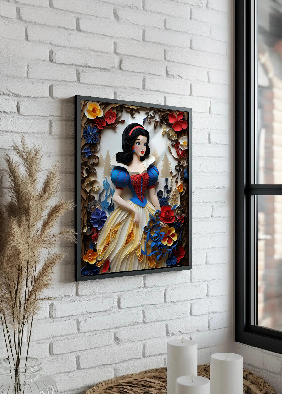 Cuadro Princesa vestida de Blancanieves