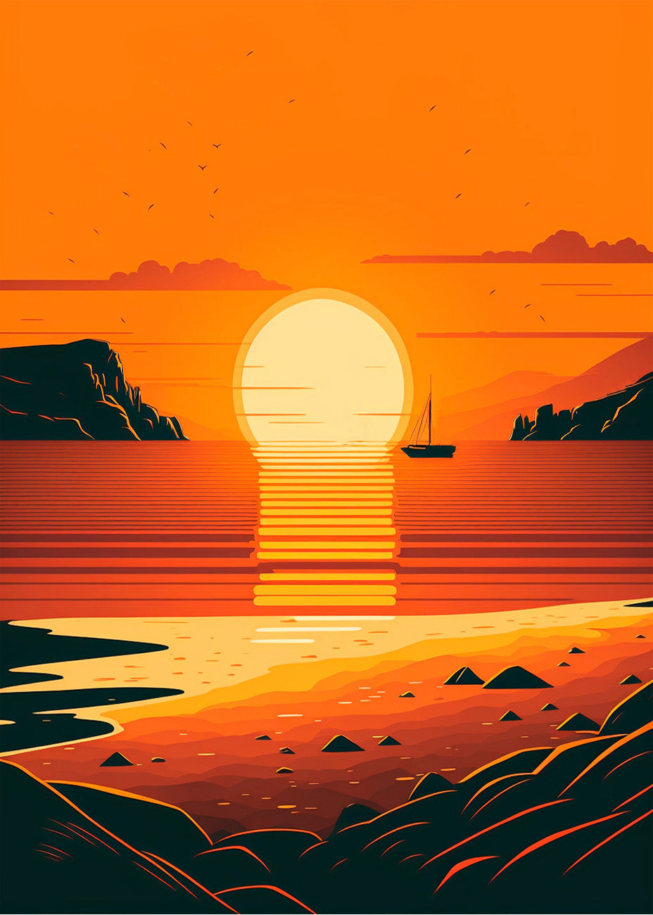 Cuadro Ocean sunset