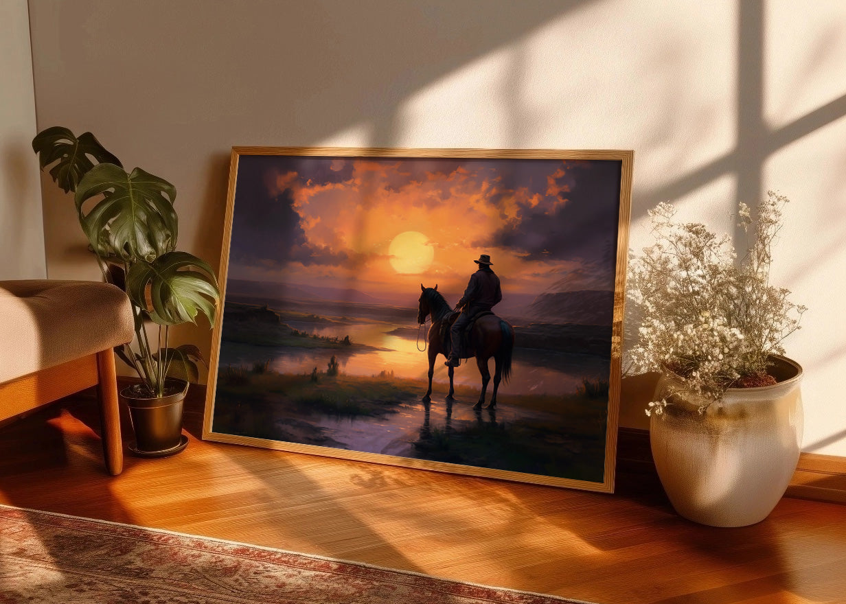 Cuadro Cowboy al estilo realista