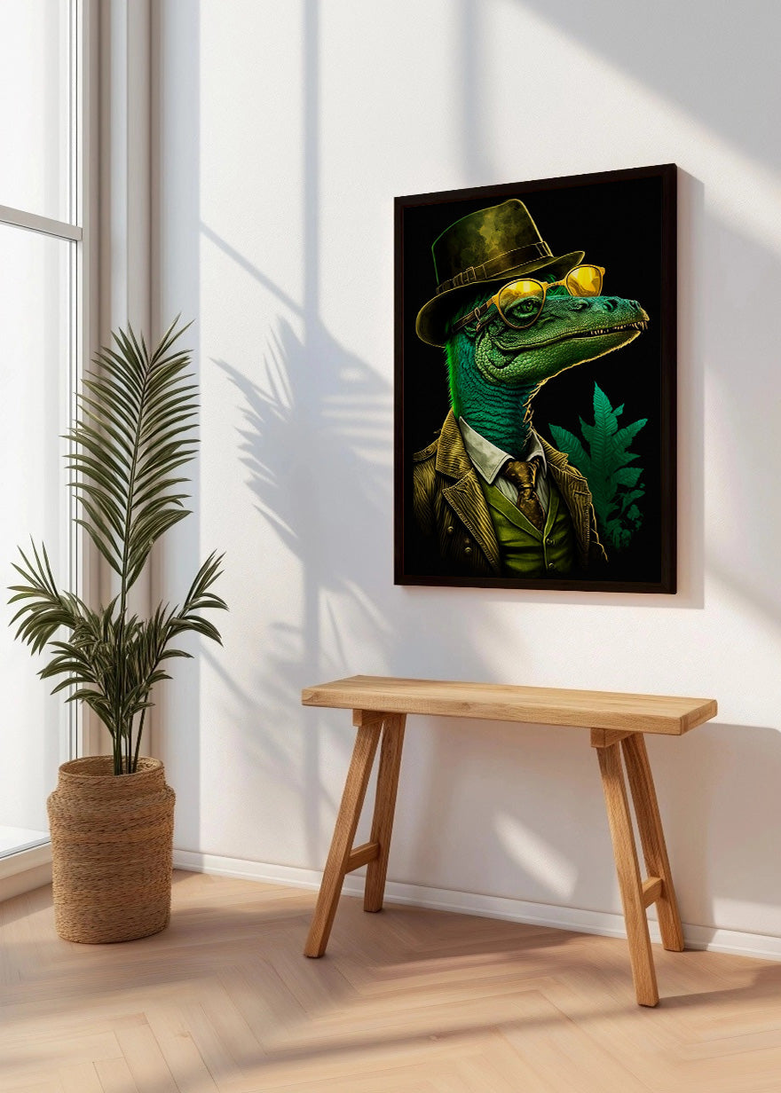 Cuadro Reptiliano trajeado