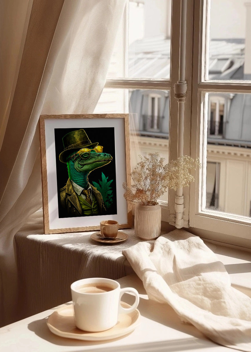 Cuadro Reptiliano trajeado