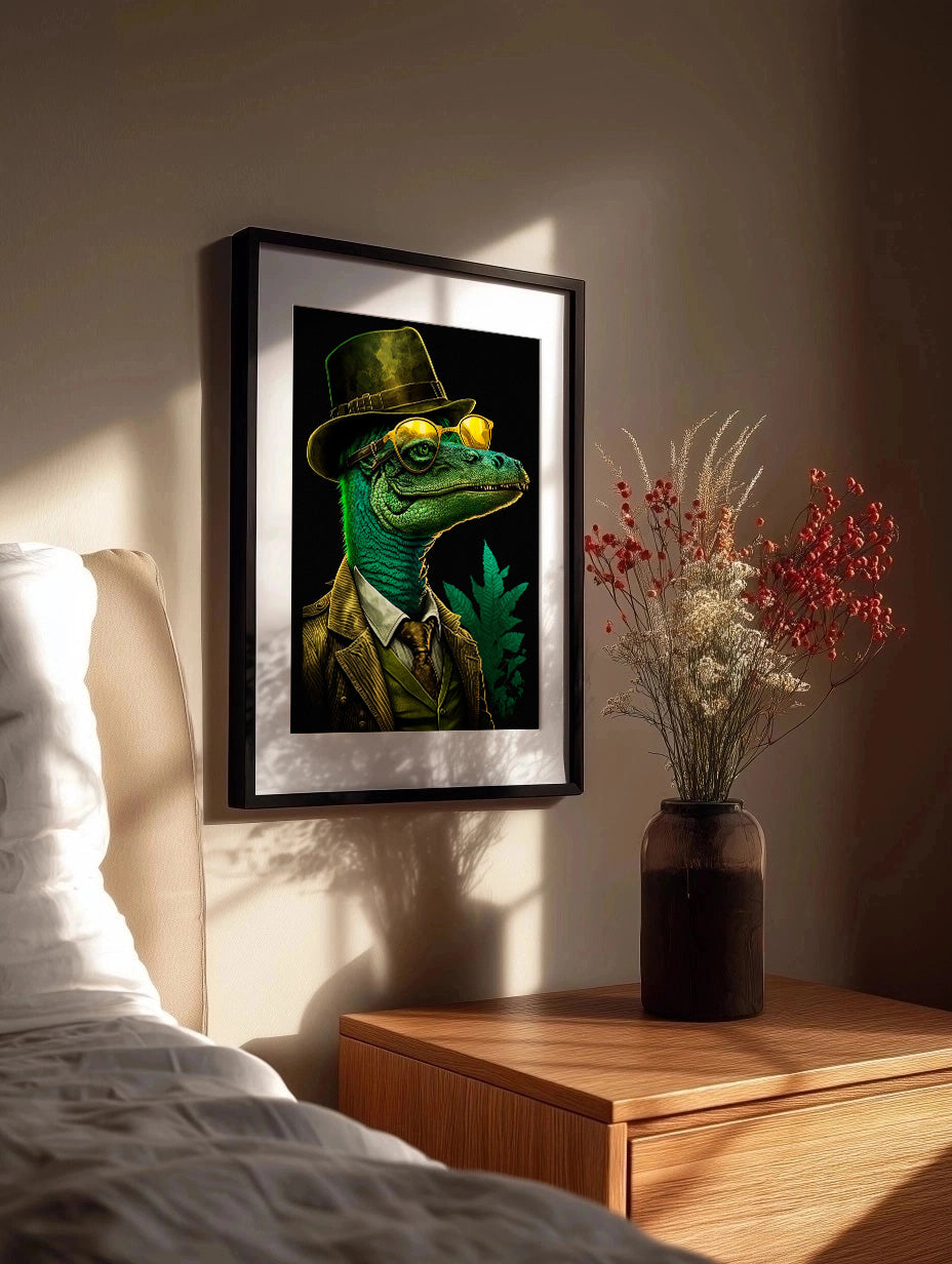 Cuadro Reptiliano trajeado