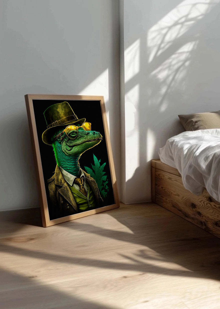 Cuadro Reptiliano trajeado
