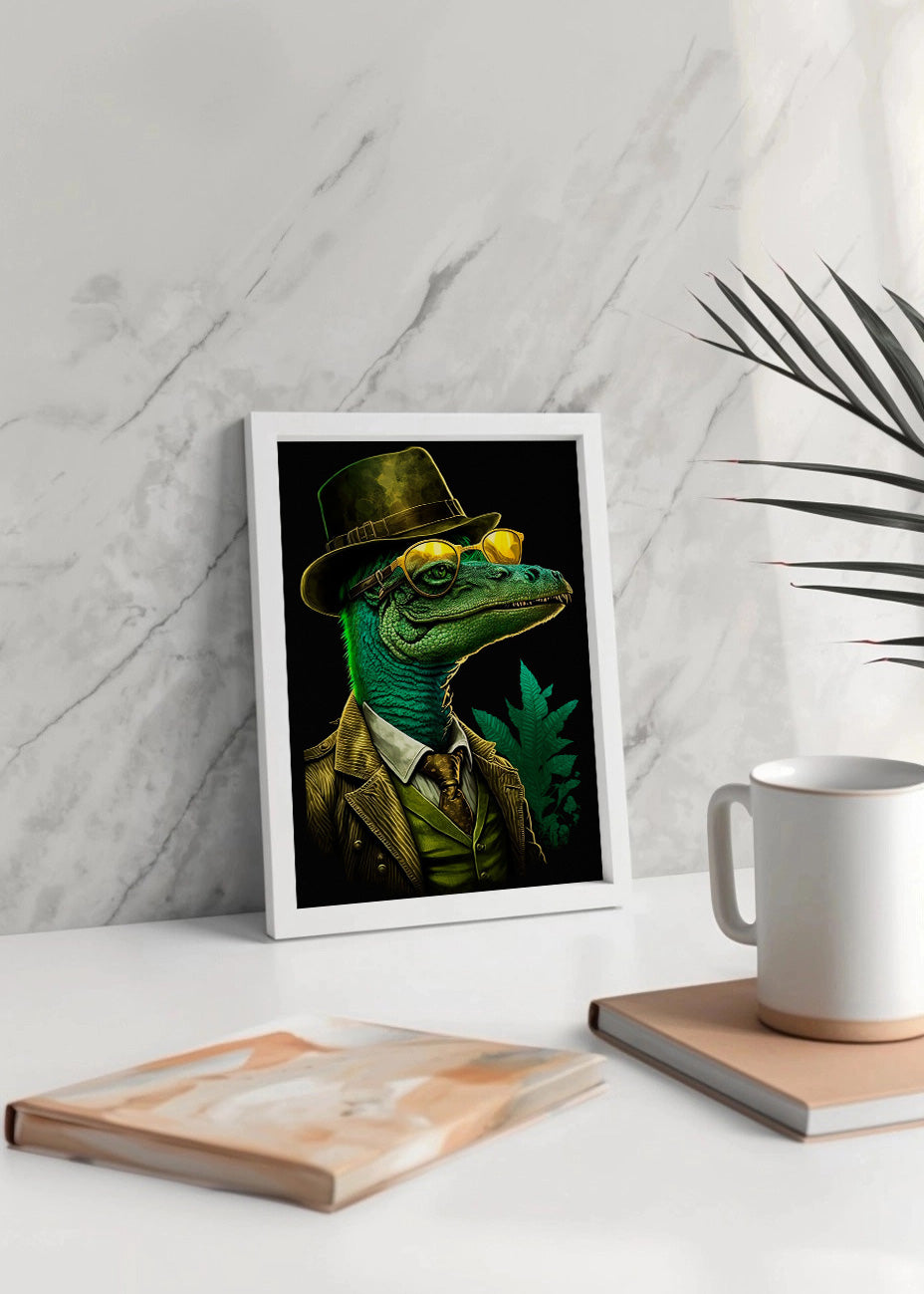 Cuadro Reptiliano trajeado