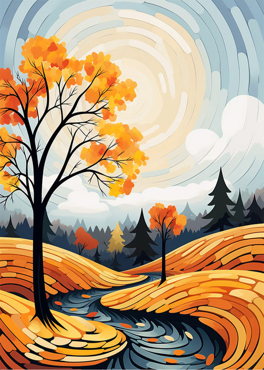 Cuadro Sendero bajo la luna