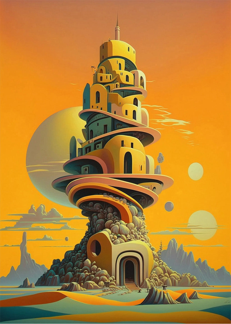 Cuadro Torre de Babel de fantasía
