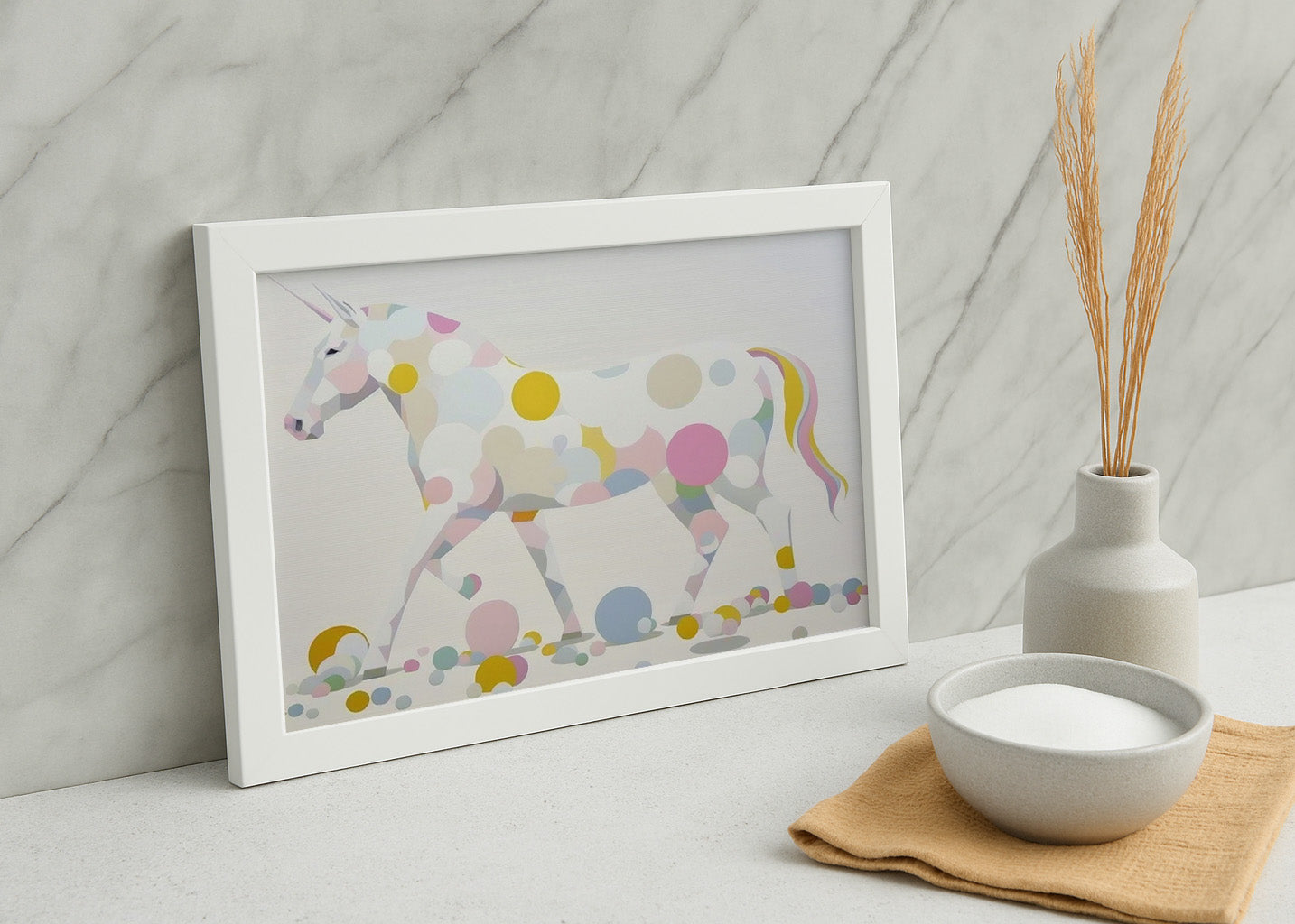 Cuadro Unicornio estilo minimalismo