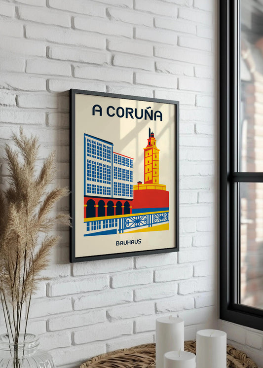 Cuadro A Coruña Poster Bauhaus