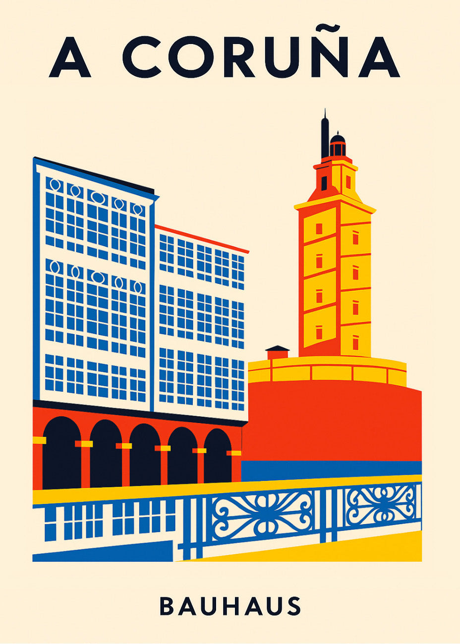 Cuadro A Coruña Poster Bauhaus