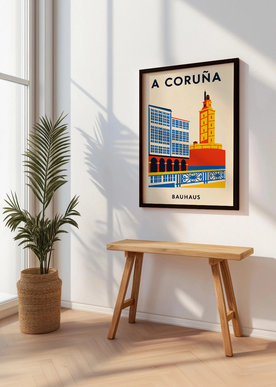 Cuadro A Coruña Poster Bauhaus