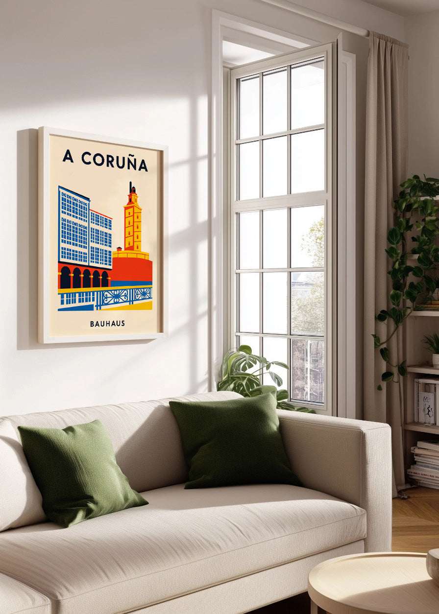 Cuadro A Coruña Poster Bauhaus