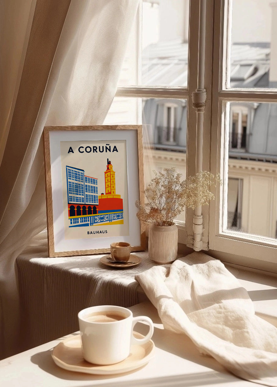 Cuadro A Coruña Poster Bauhaus