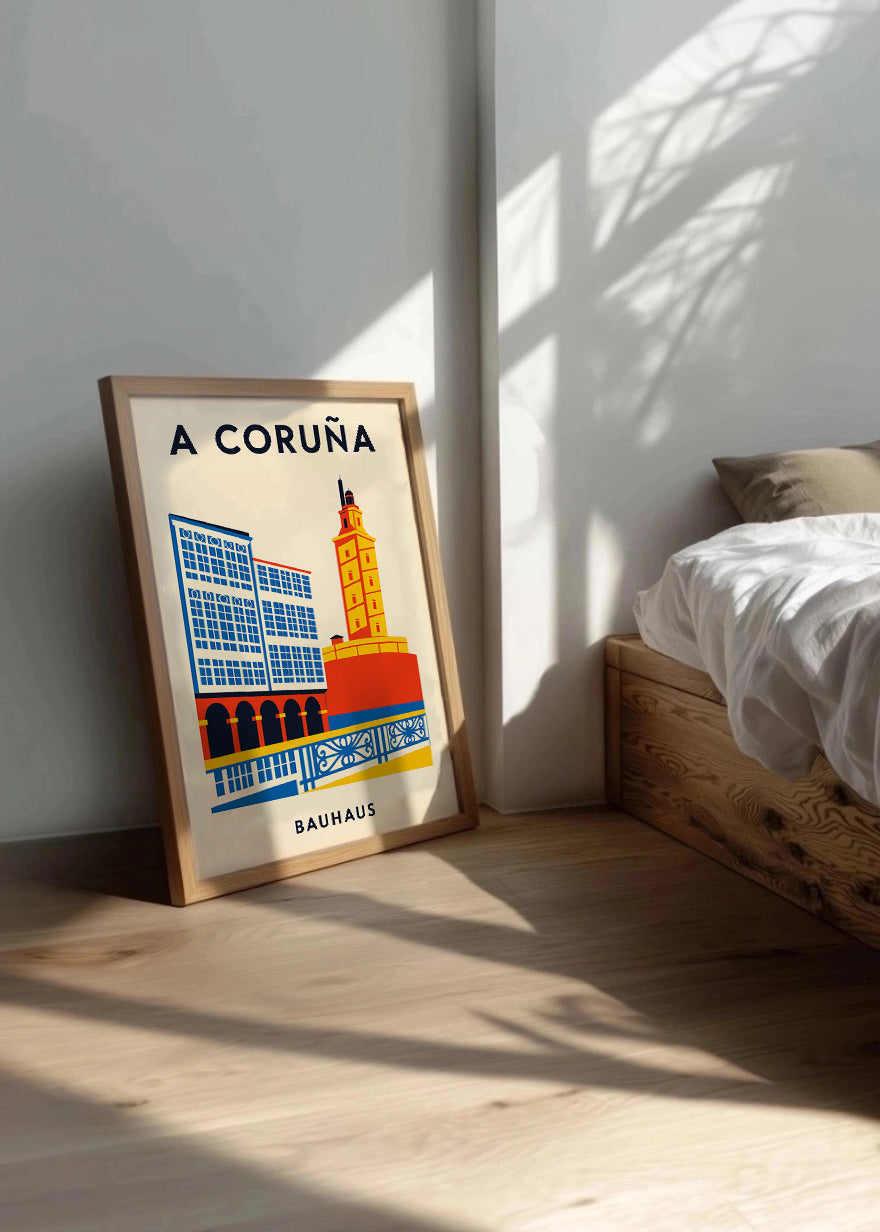Cuadro A Coruña Poster Bauhaus