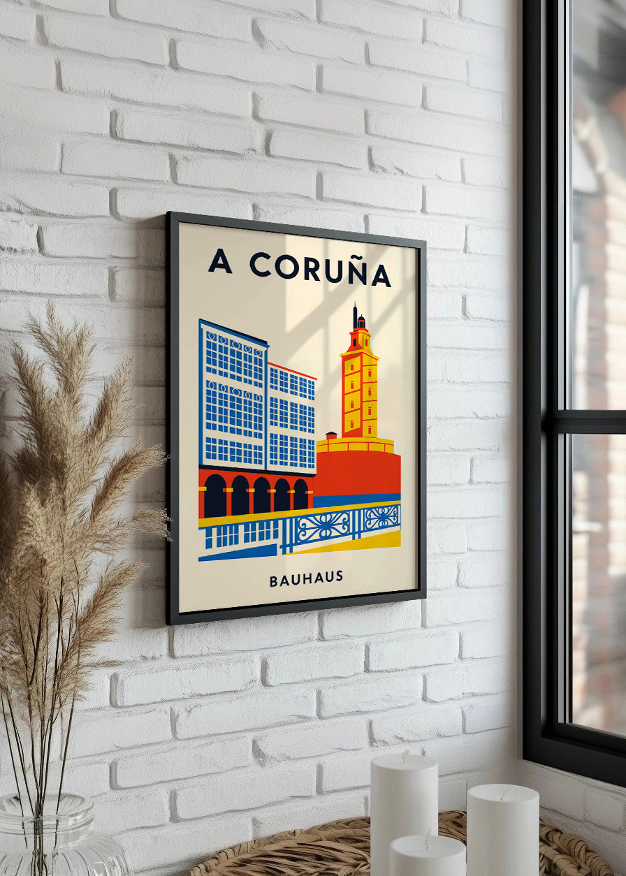 Cuadro A Coruña Poster Bauhaus