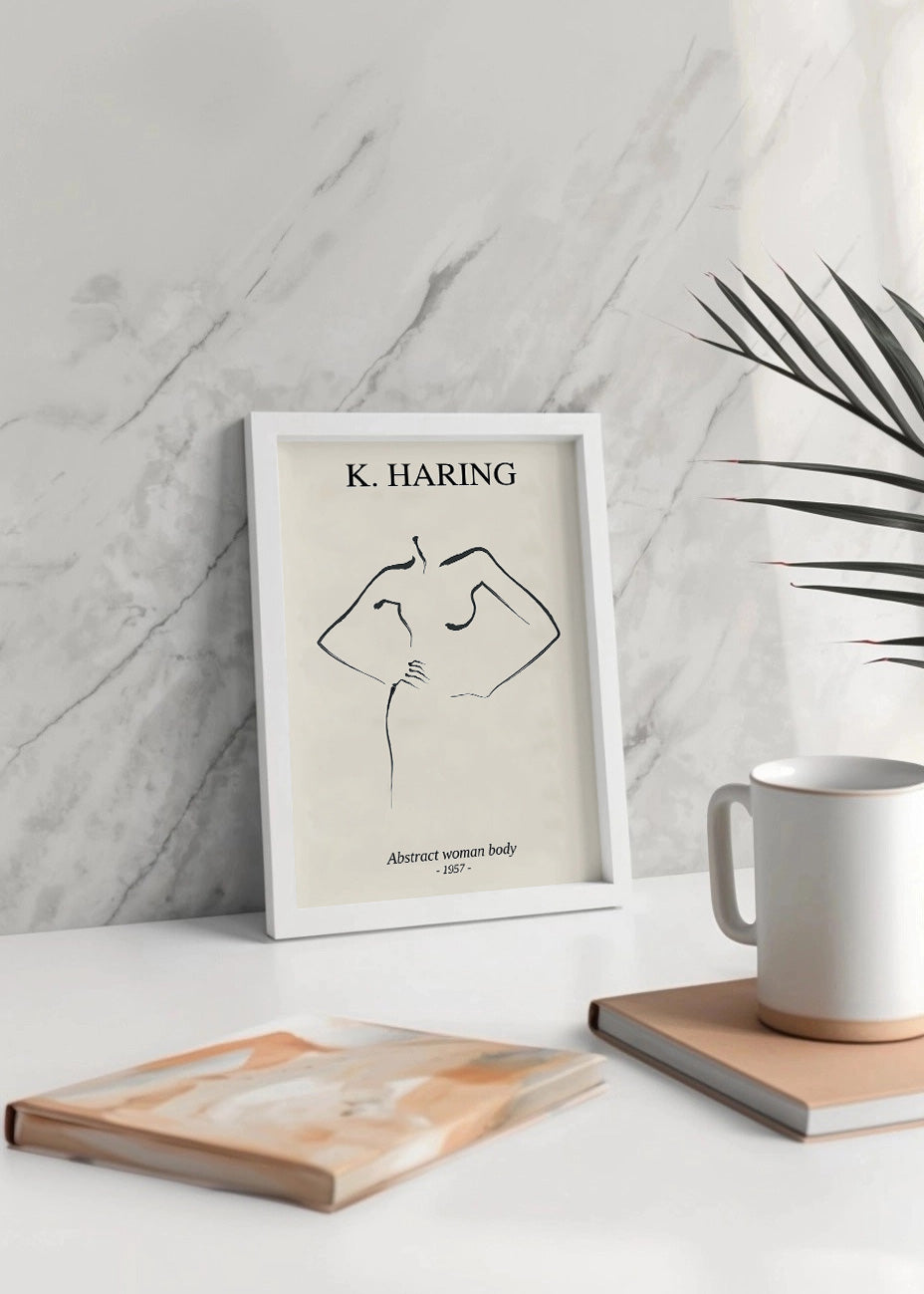 Cuadro Abstract woman body (K. Haring)