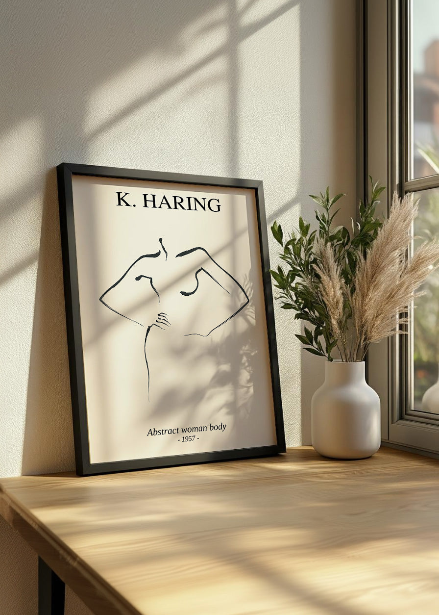 Corps de femme abstrait (K. Haring)