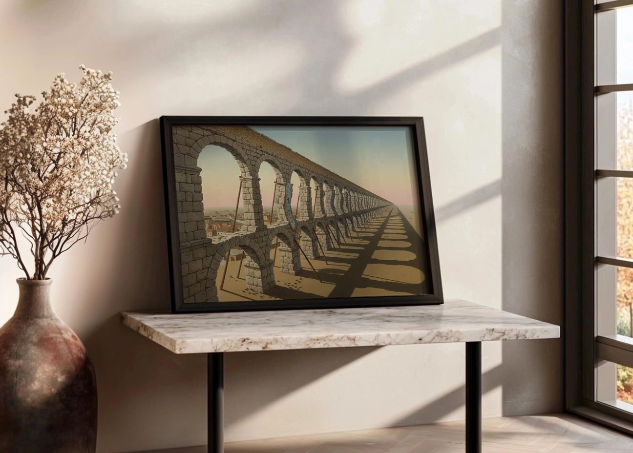 Cuadro Acueducto de Segovia - Surrealismo Dalí