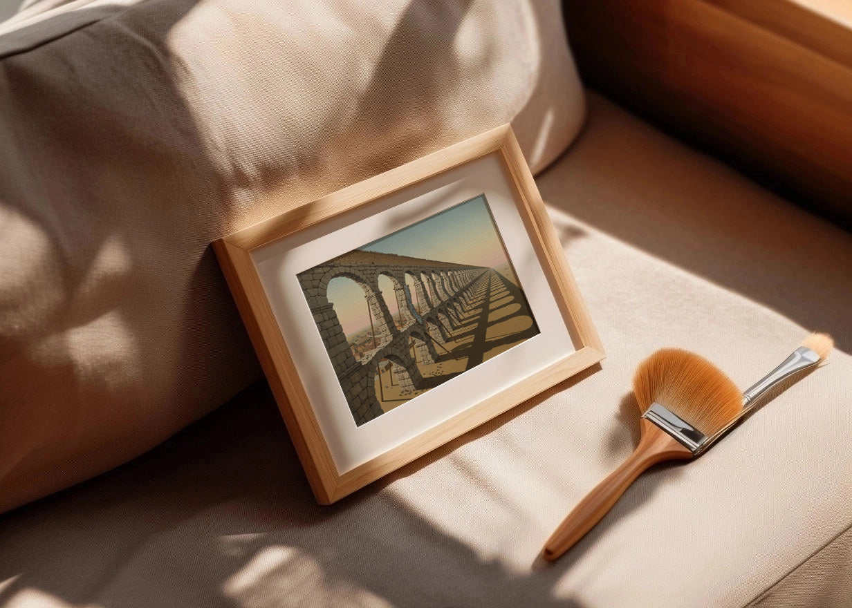 Cuadro Acueducto de Segovia - Surrealismo Dalí