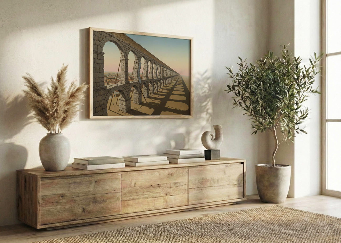 Cuadro Acueducto de Segovia - Surrealismo Dalí