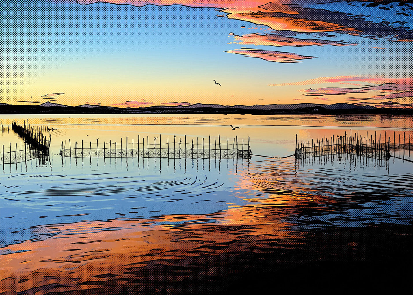 Cuadro Albufera de Valencia - Cómic