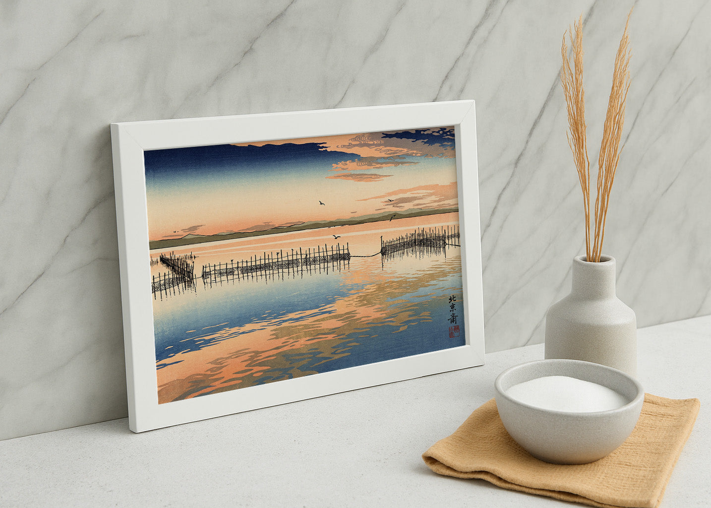 Cuadro Albufera de Valencia estilo japonés