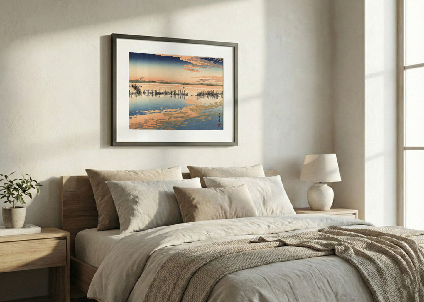 Cuadro Albufera de Valencia estilo japonés