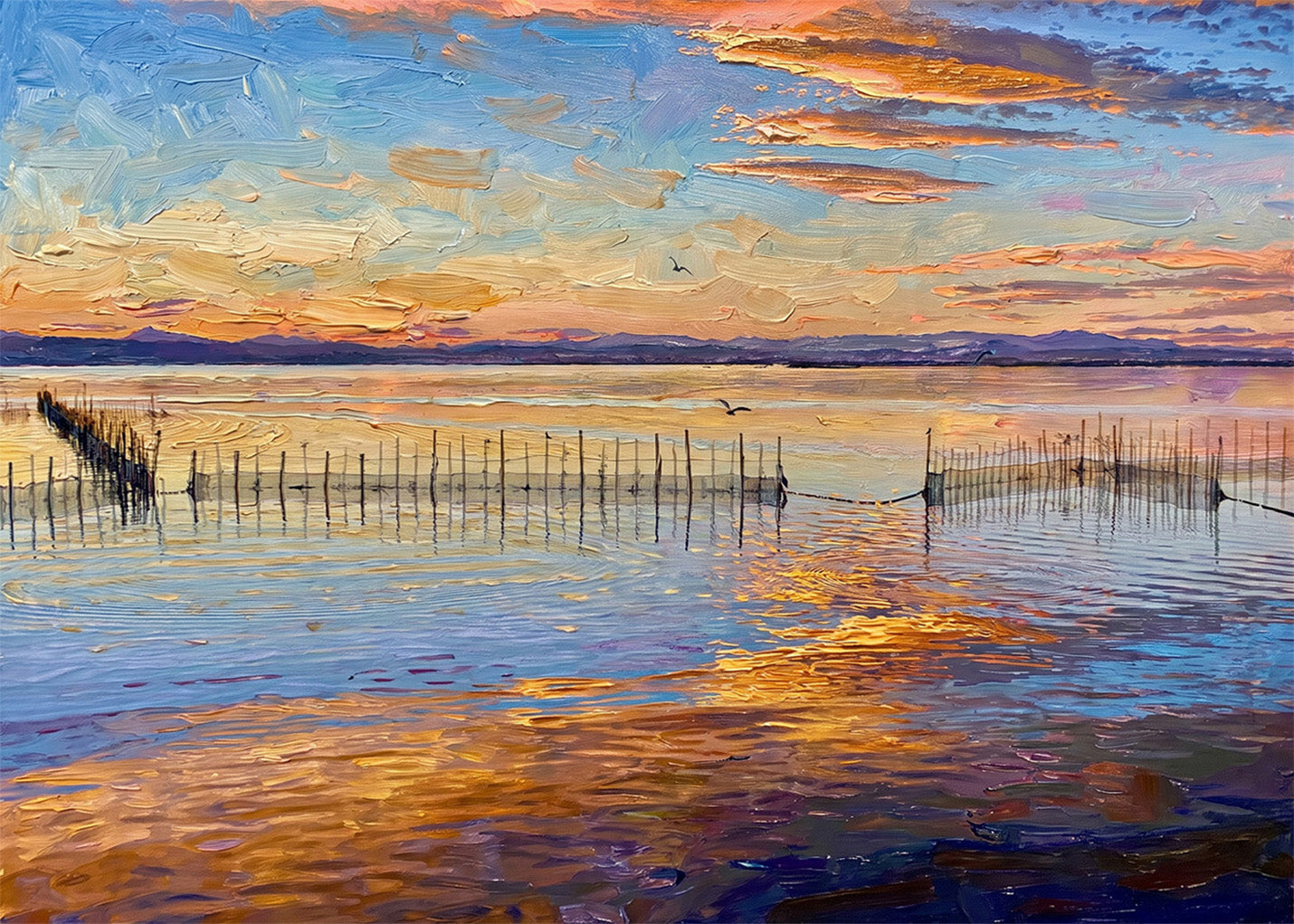 Cuadro Albufera de Valencia impresionista