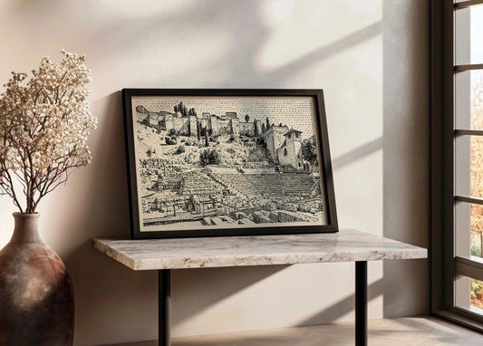 Cuadro Alcazaba y teatro romano de Málaga - Minimalista