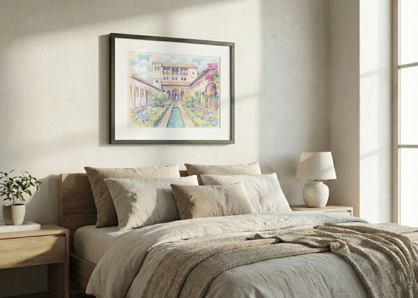 Cuadro Alhambra Generalife efecto dibujo