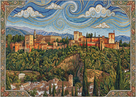 Cuadro Alhambra de Granada - Art Nouveau